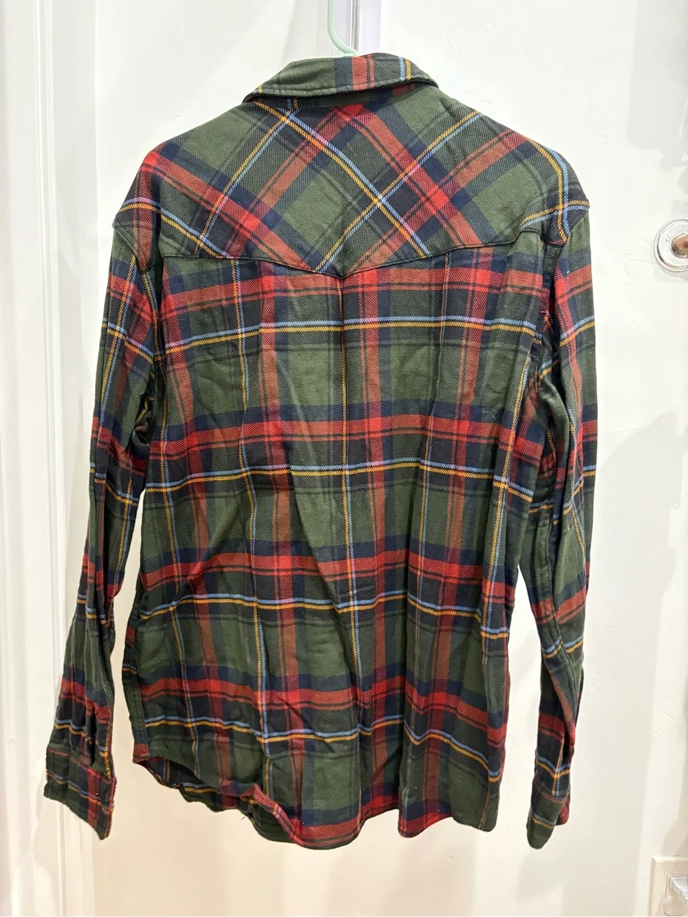 Levi's Green & Red Plaid Long-Sleeve Shirt
